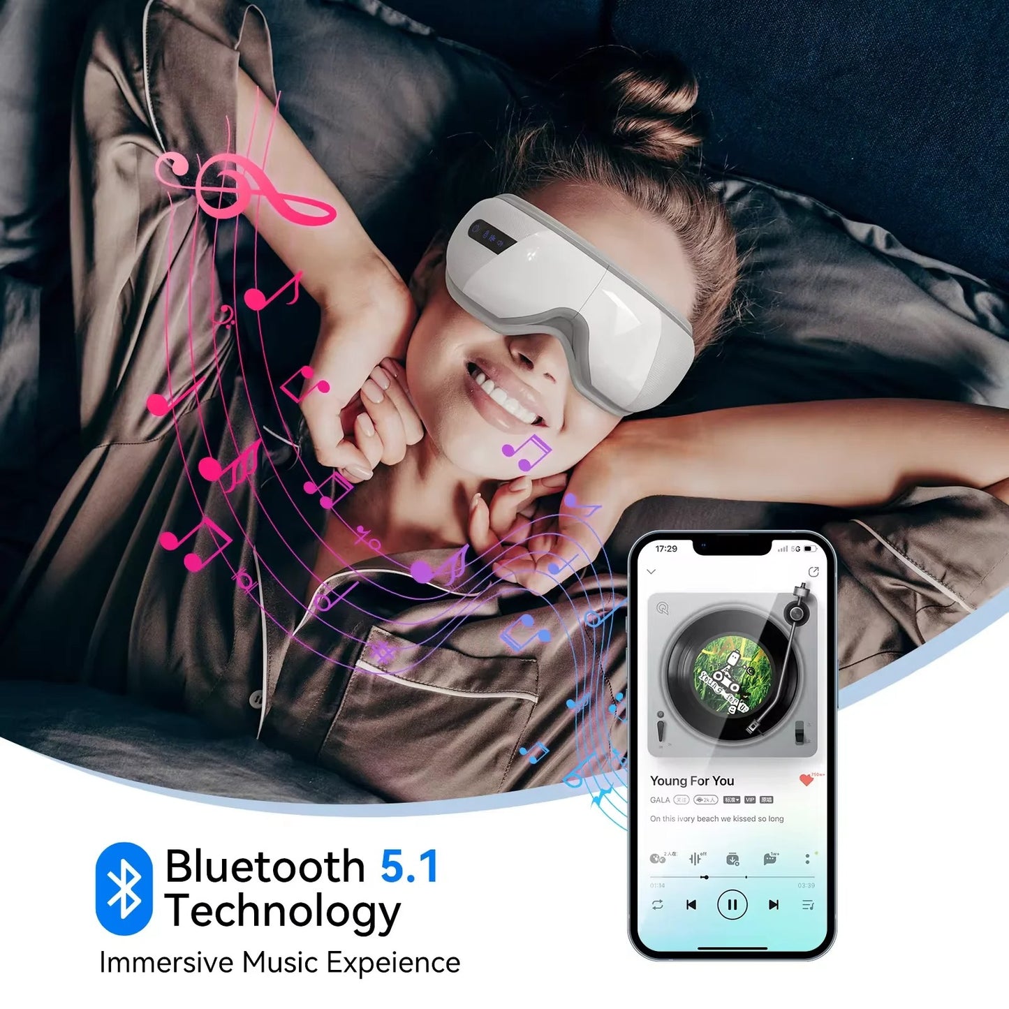 THRIVE Wellness Pulsewave Eye Massager, Bluetooth Image