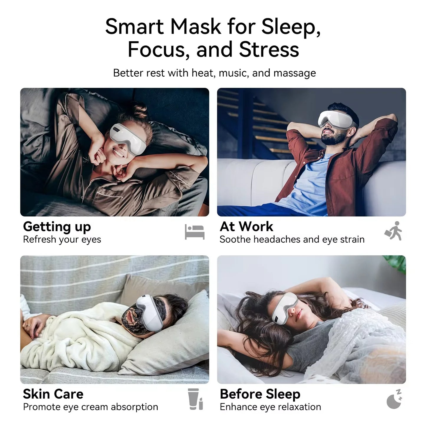 THRIVE Wellness Pulsewave Eye Massager, Routines