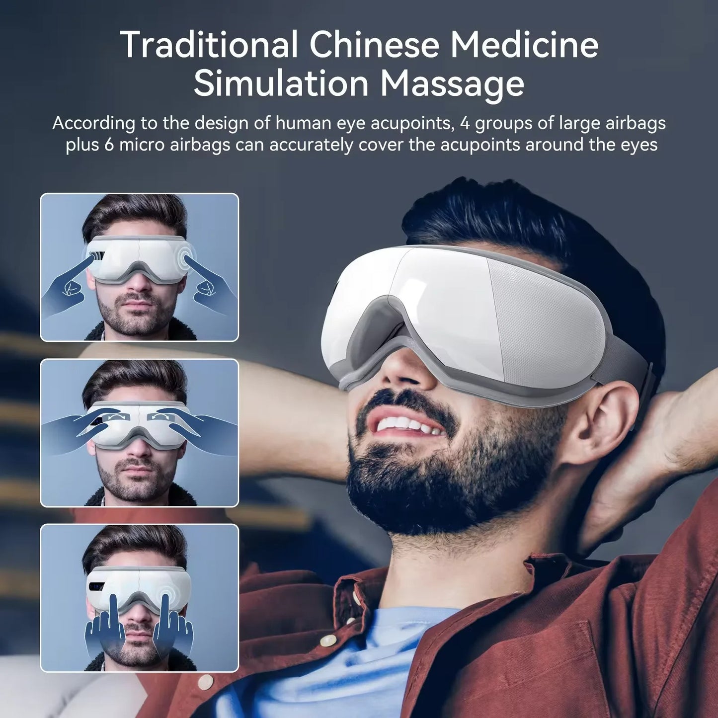 THRIVE Wellness Pulsewave Eye Massager. Massage Features