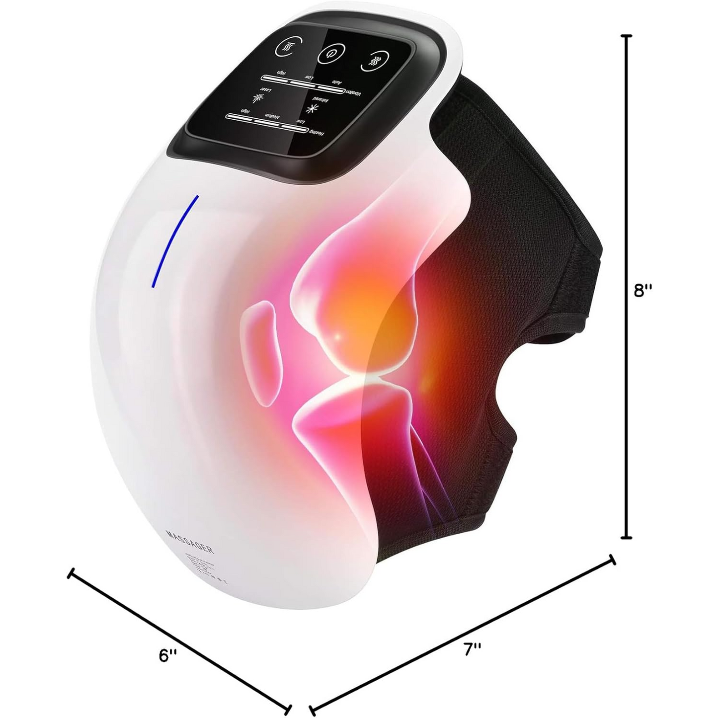THRIVE Wellness Pulsewave Knee Massager, Dimensions