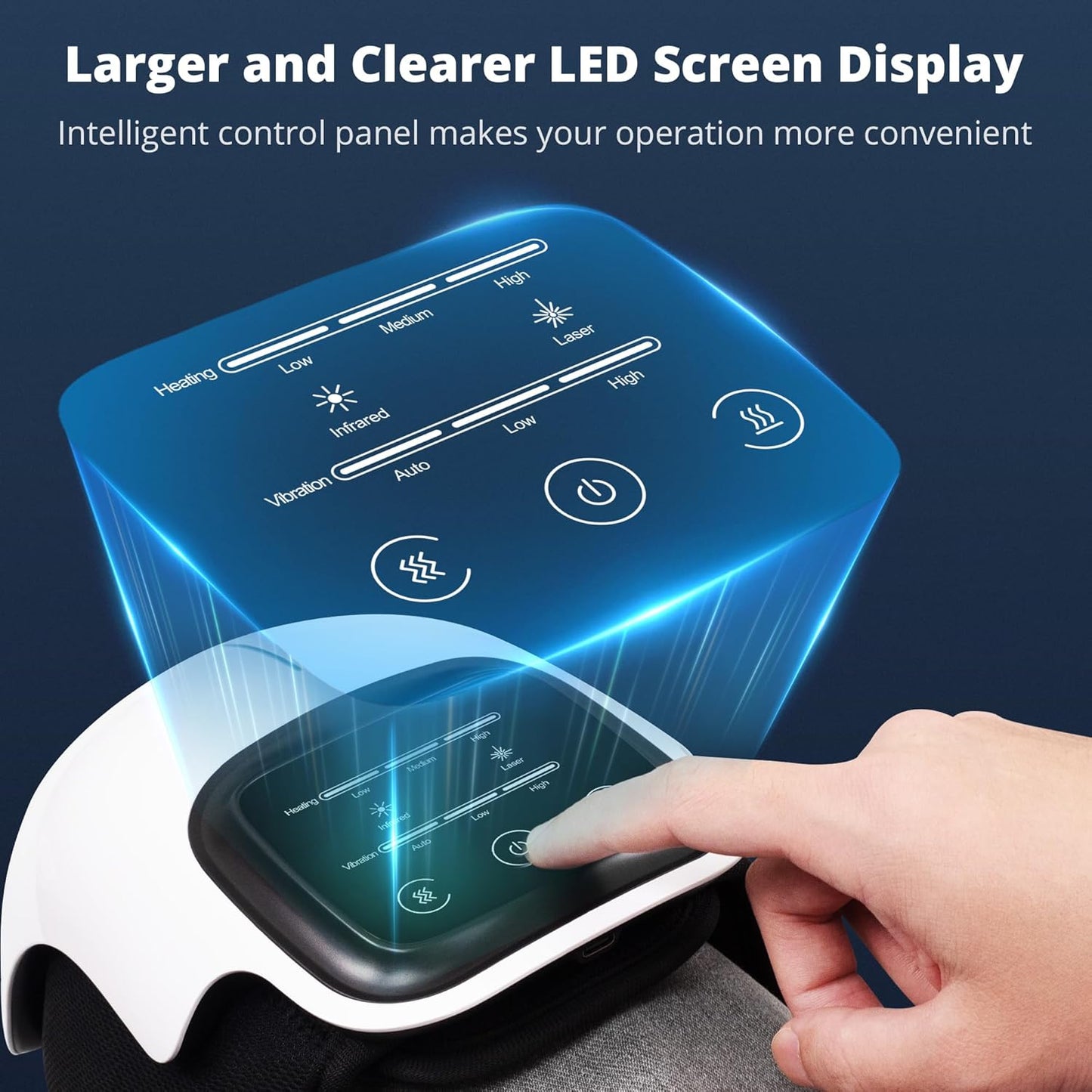 THRIVE Wellness Pulsewave Knee Massager, LED Display
