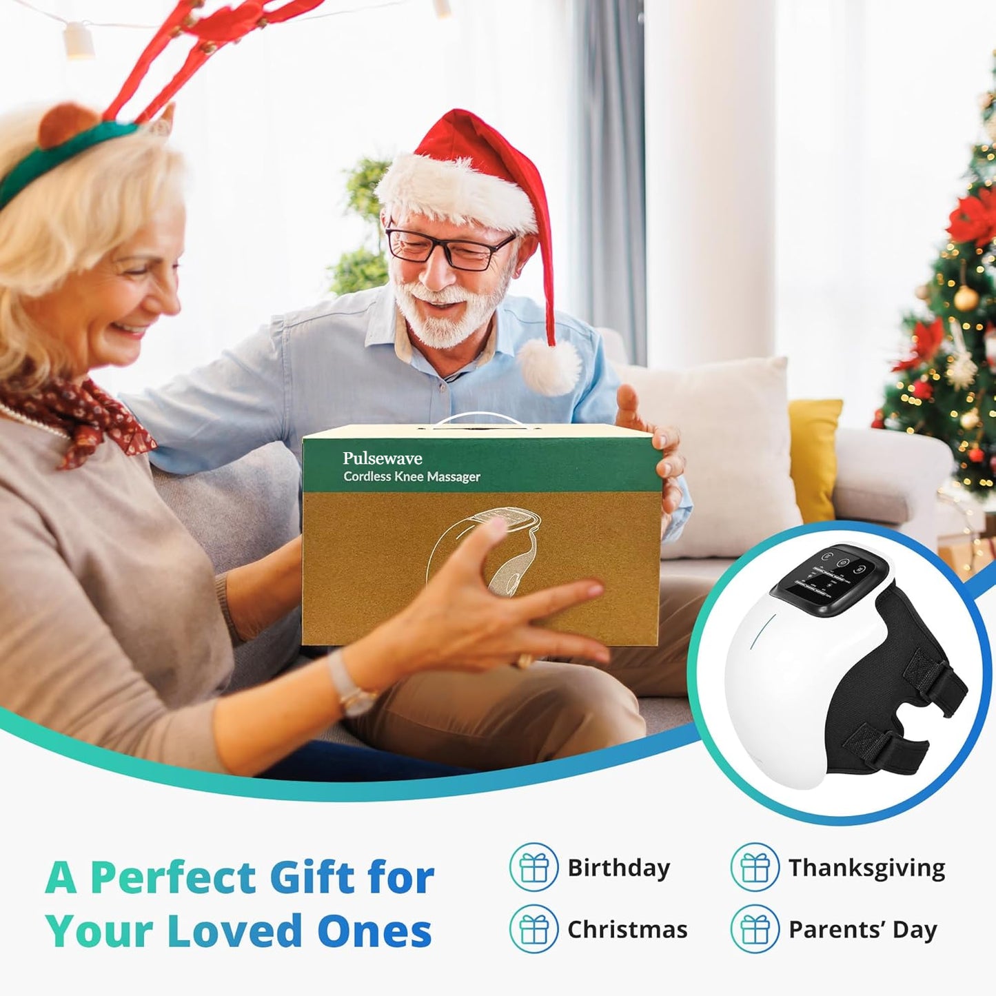 THRIVE Wellness Pulsewave Knee Massager, Gifting
